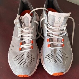 On Running Women’s  Athletic Shoes in Gray and Orange